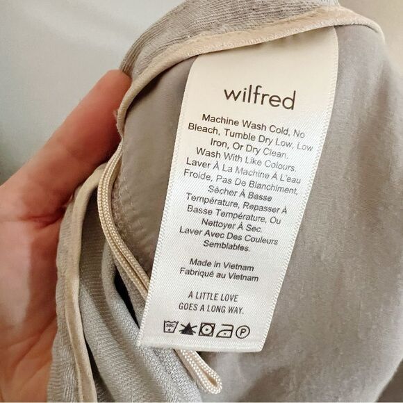 Aritzia Wilfred Allant Pant Gray Cropped Linen Trouser Pant Size 6 Ashen Grey - Picture 8 of 9